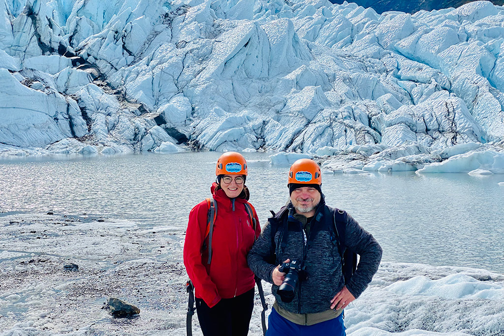 Agnes and Chris during trip to Matanuska glacier.
