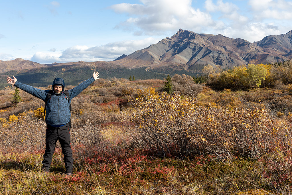 Chris hiking in Denali.