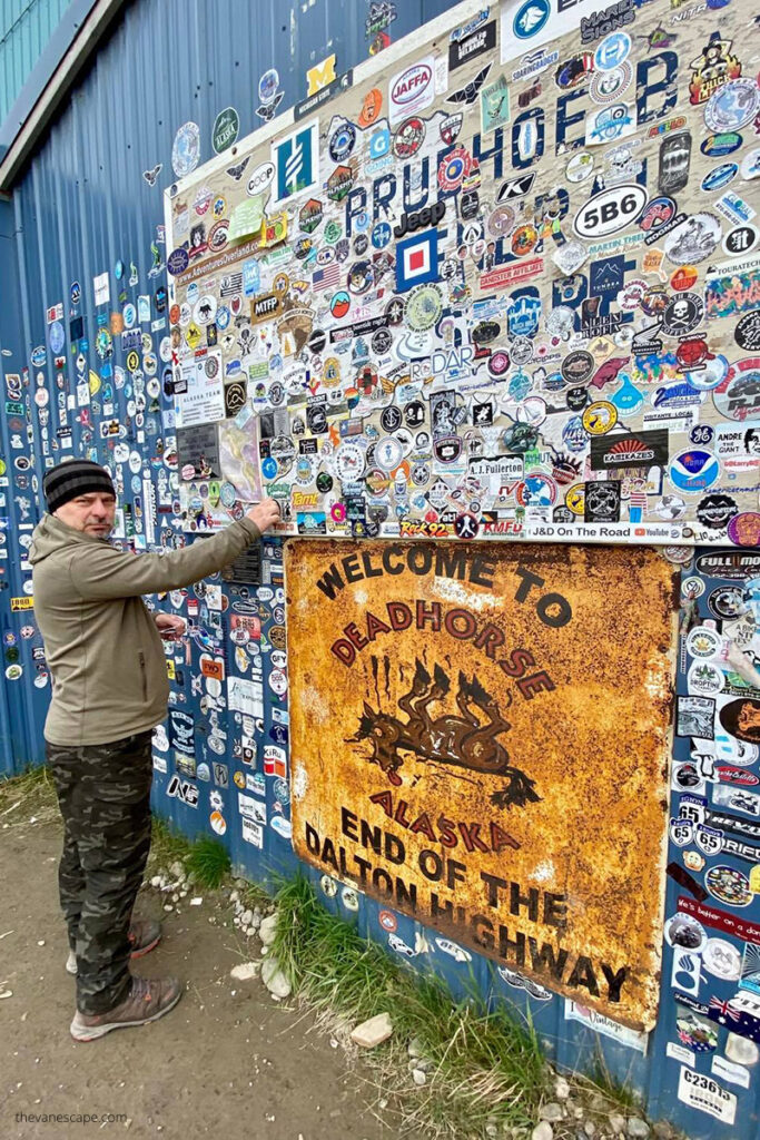Chris in Deadhorse at Prudhoe Bay.
