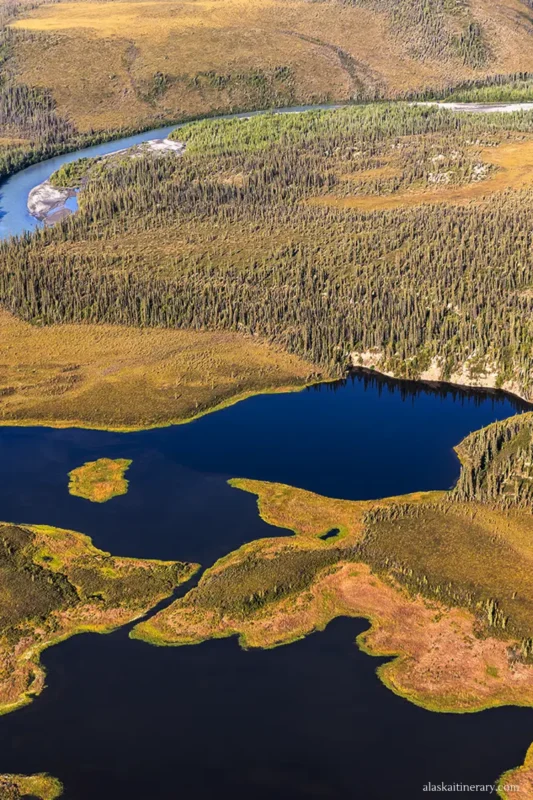wild river in Alaska Arctic.