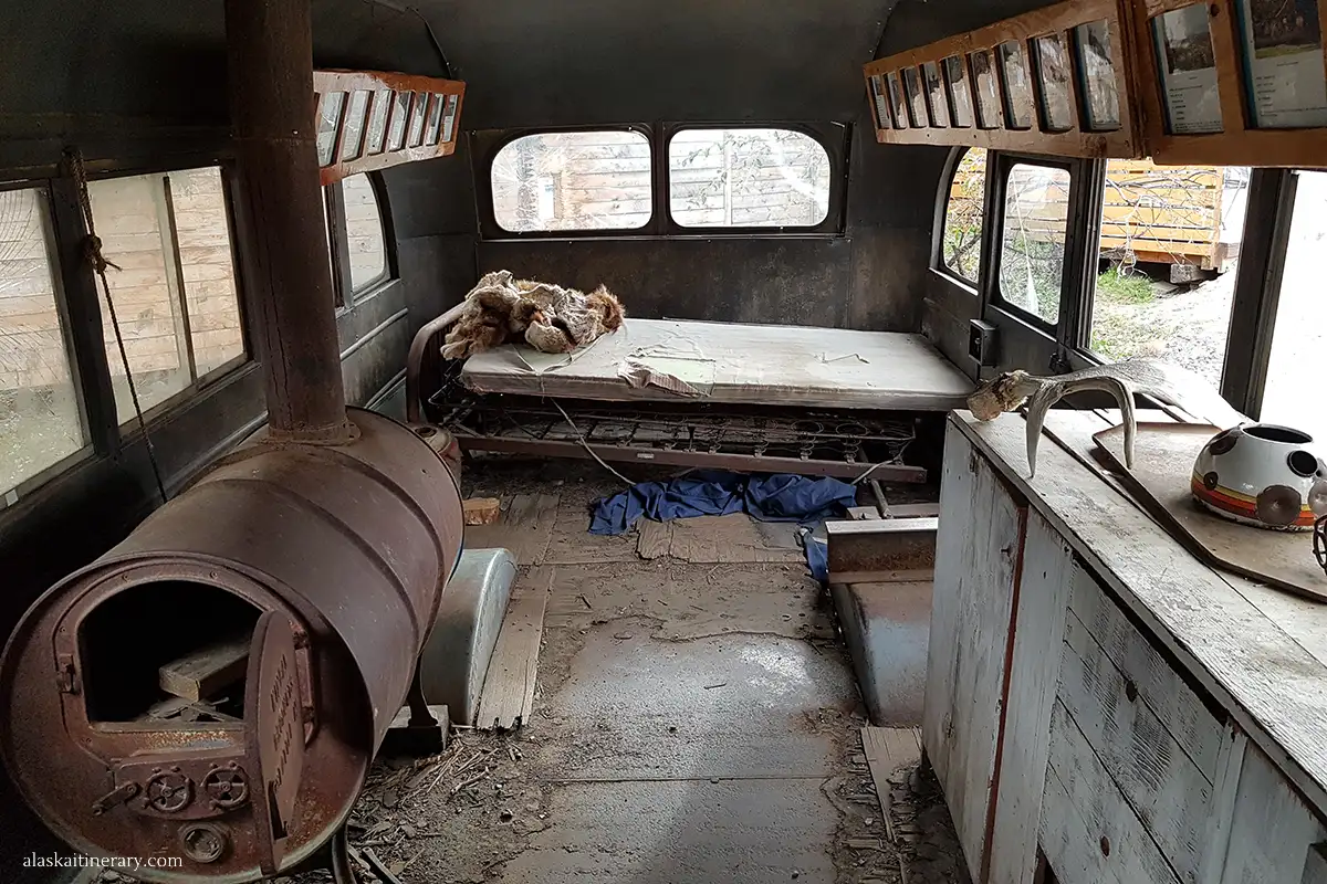 Rusty and destroyed inside of Magic Bus 142 from Into the wild.