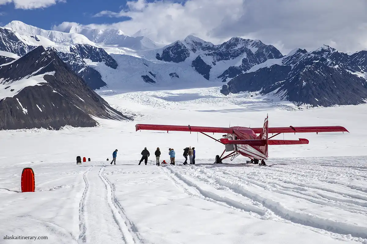 Scenic flight over Denali with landing on glacier.