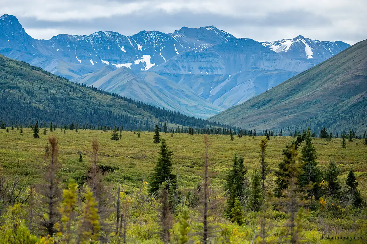 Mountains in Denali National Park.