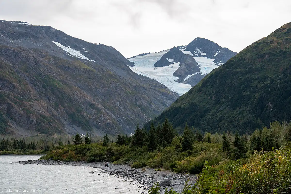 view of the Portage Glacier and Portage Valley.