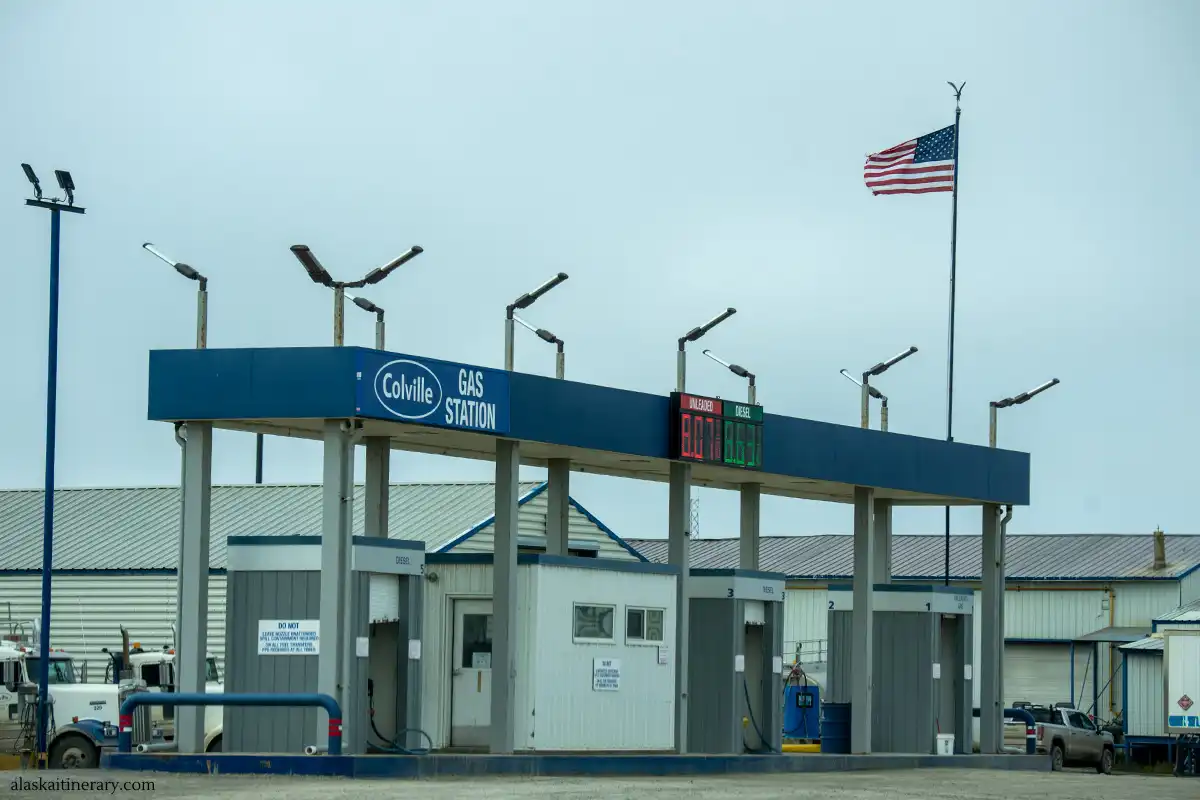 gas station at Deadhorse, Prudhoe Bay.