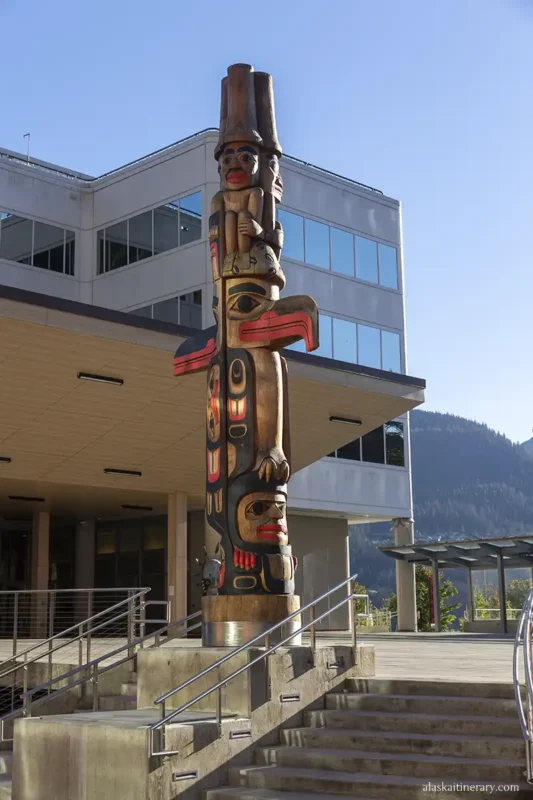 Native totem in Juneau.