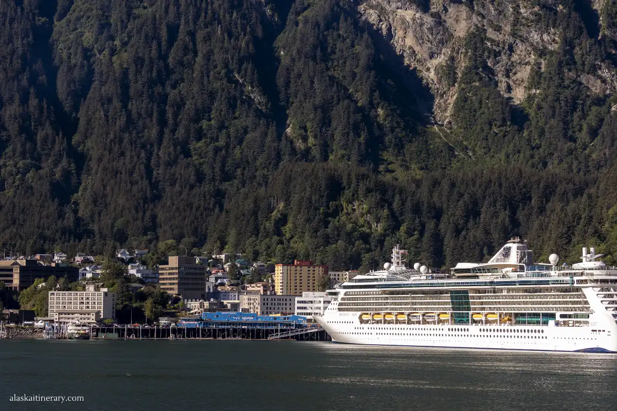 How to get to Juneau Alaska - cruise ship in port.