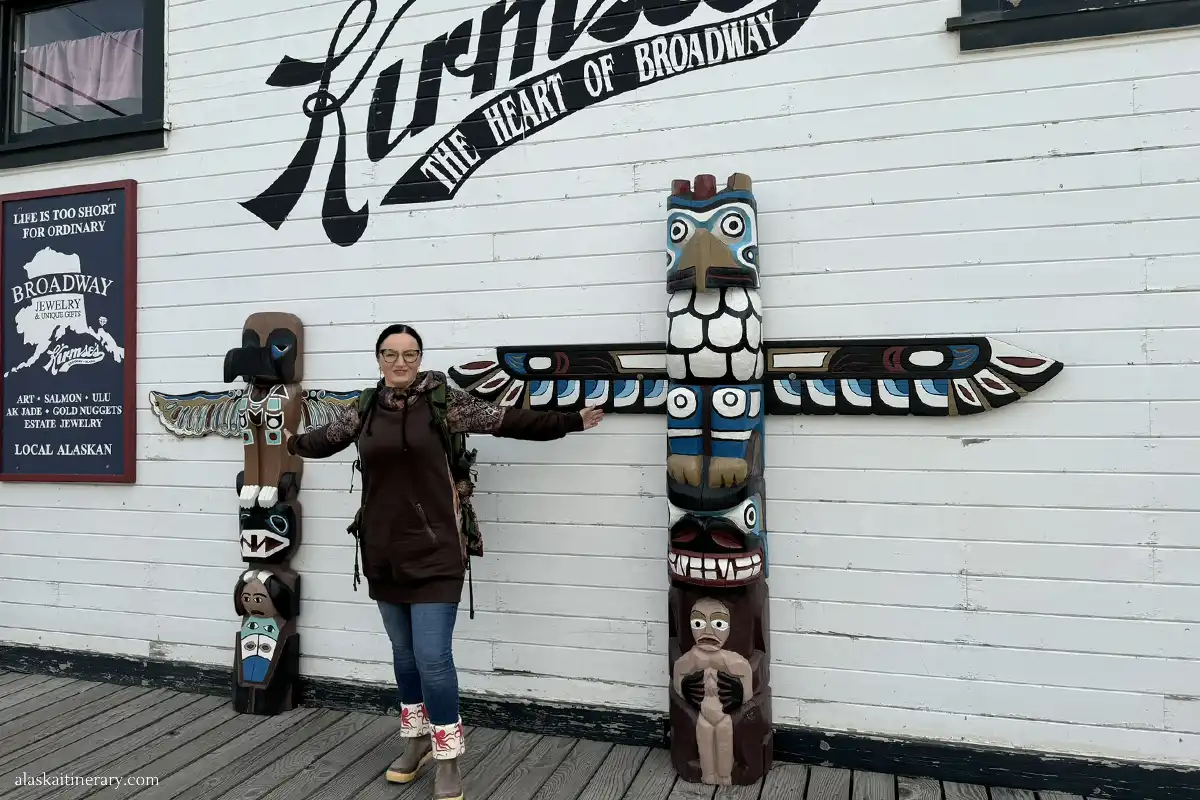 Agnes Stabinska, the author, exploring Skagway during downtown tour.
