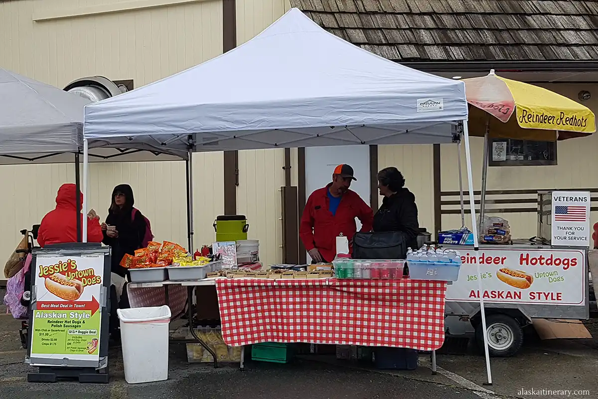 food trucks with Alaskan style hotdogs.