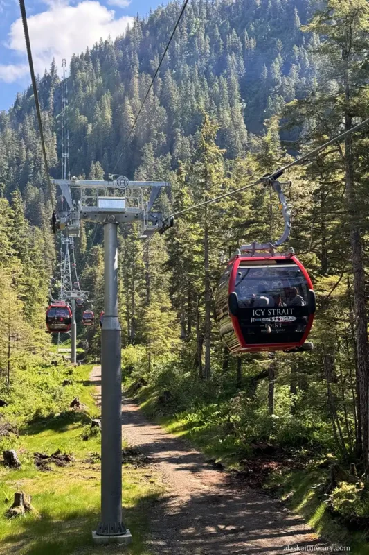 Skyglider gondola ride at Icy Strait Point.