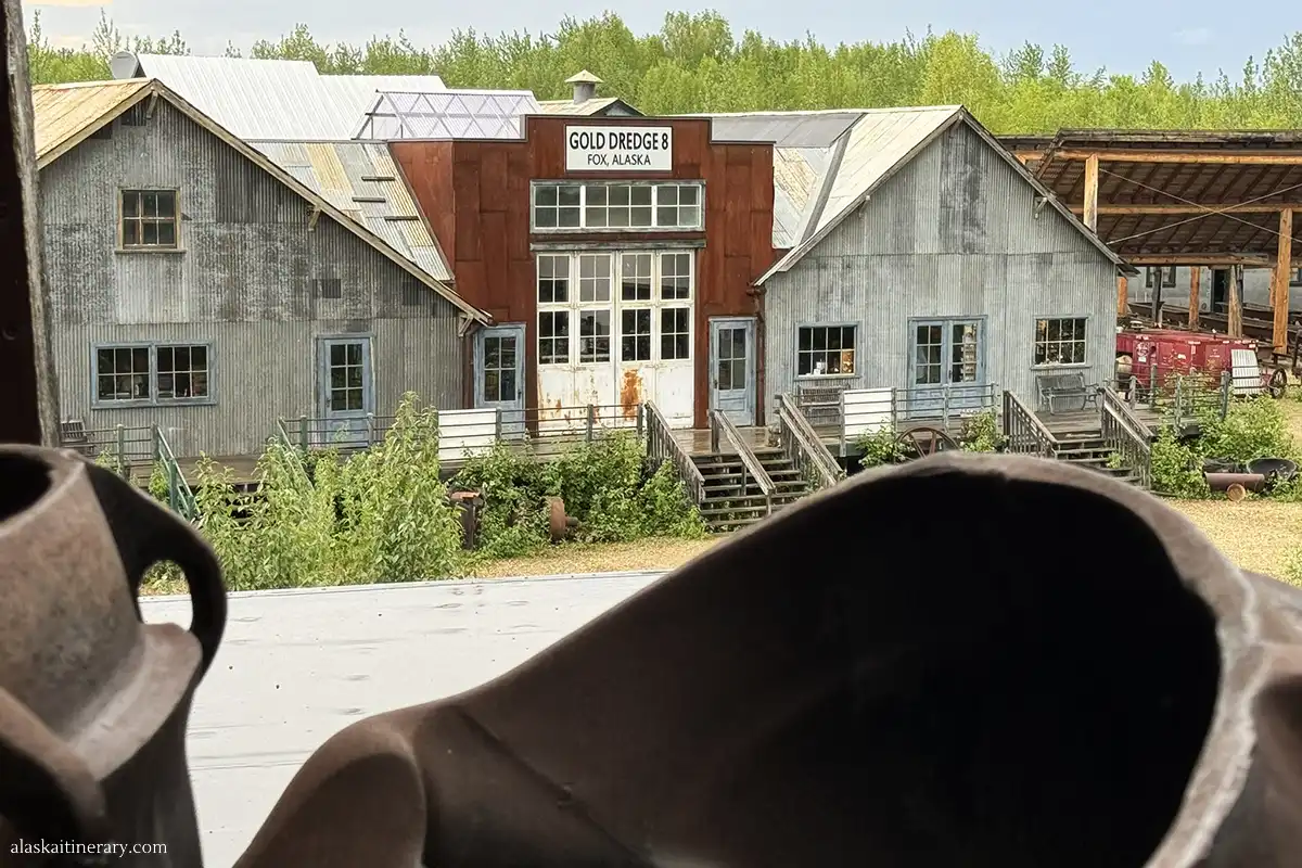 Historic building of Gold Dredge 8.