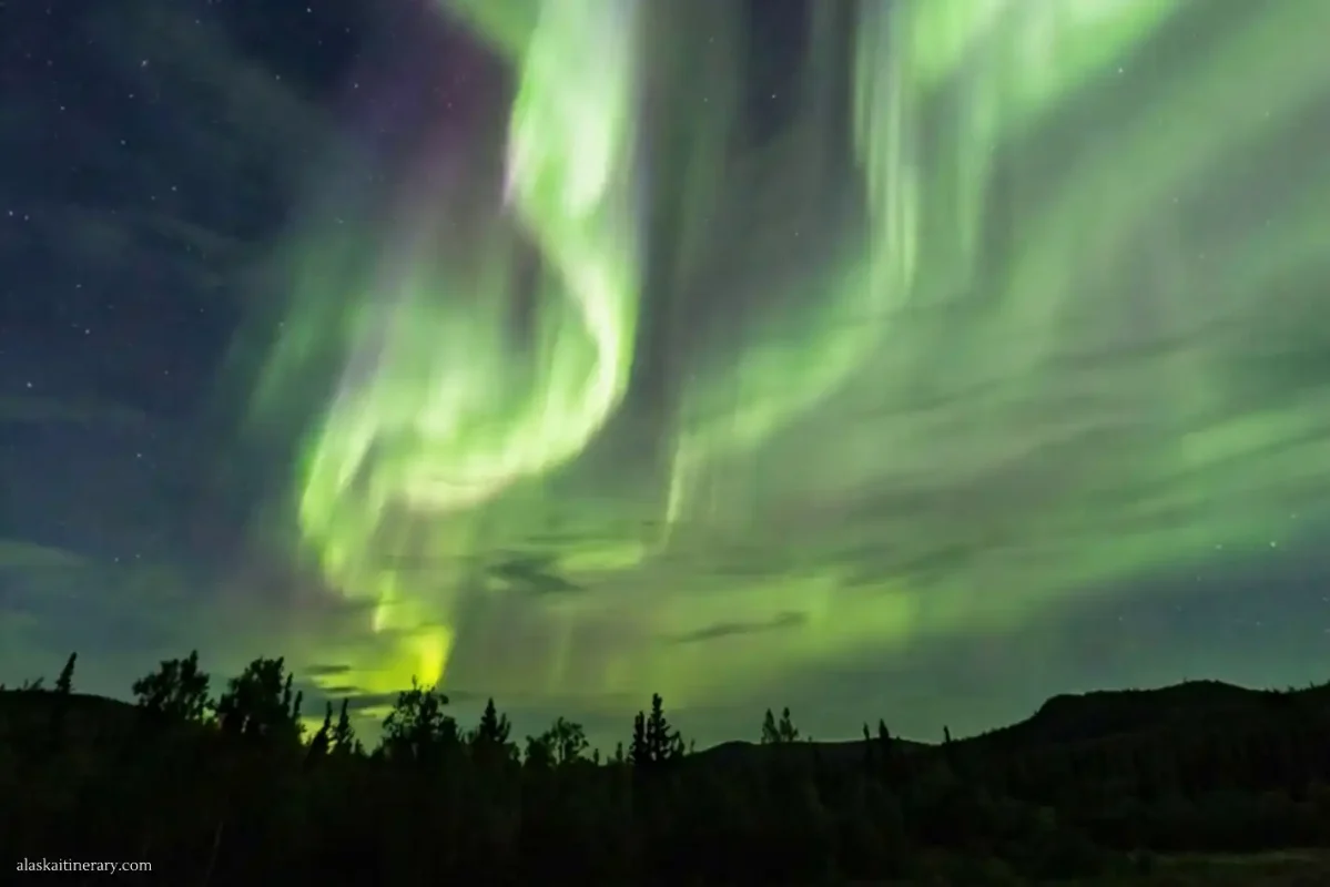 Northern lights in Alaska.