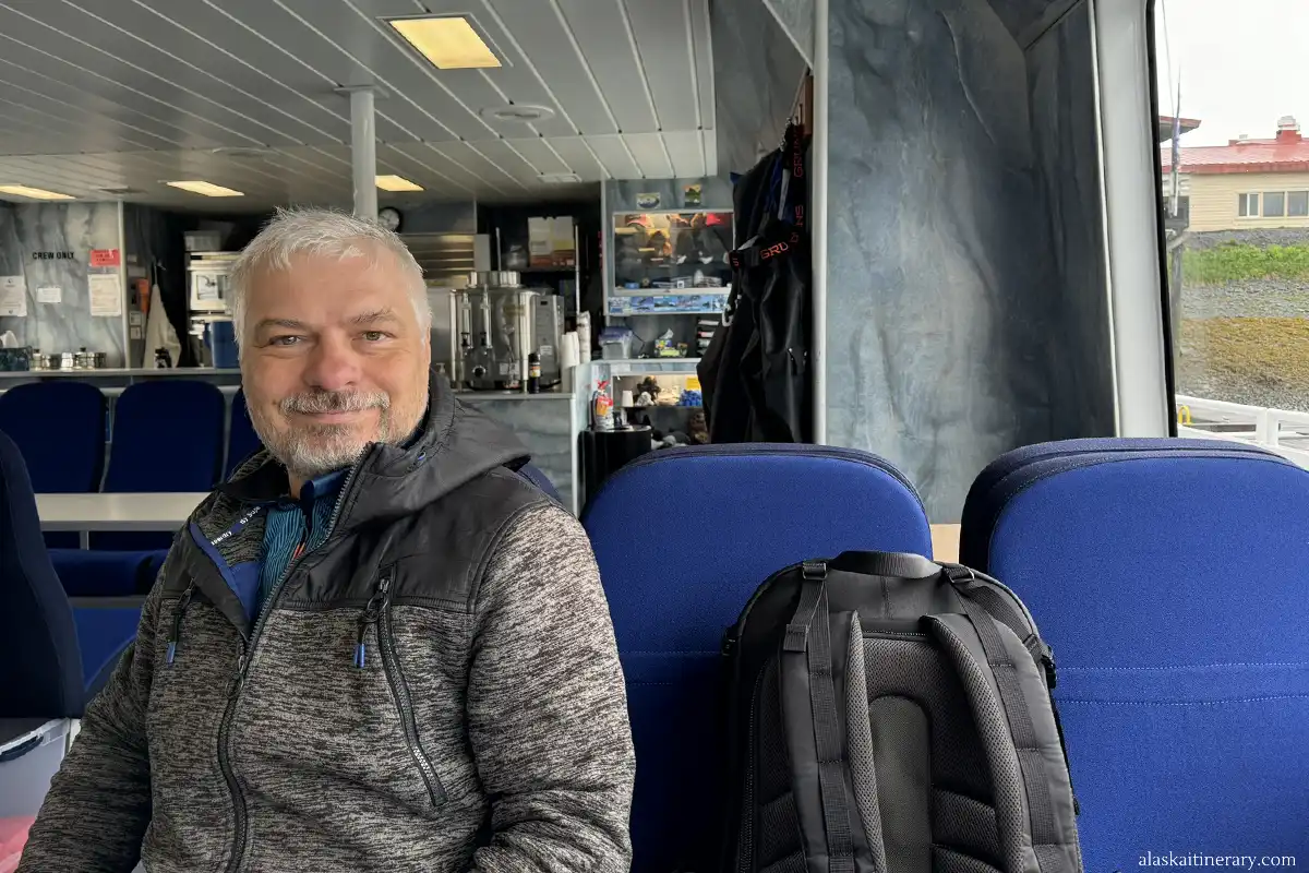 Chris on the vessel.