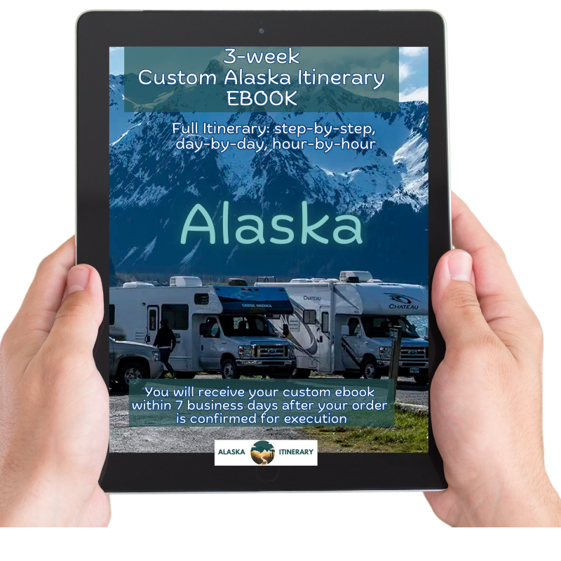 3-week Custom Alaska Itinerary ebook - cover photo.