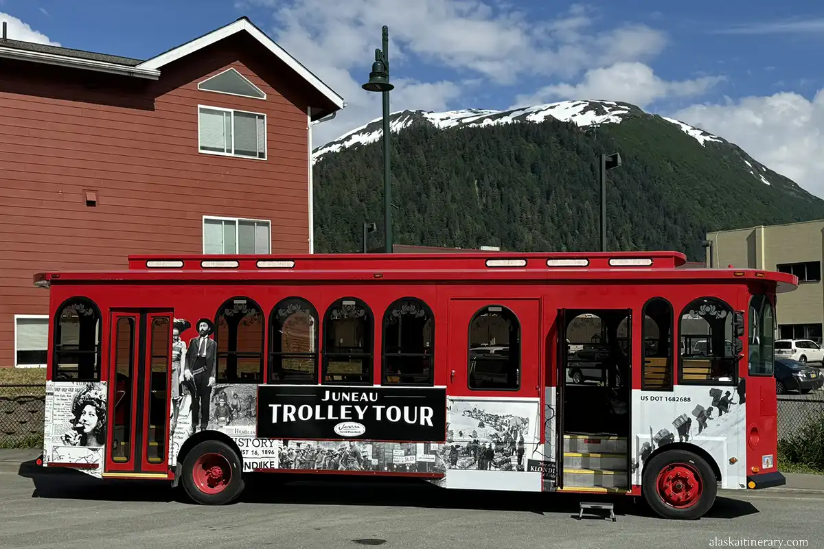 Mendenhall Glacier trolley tour.