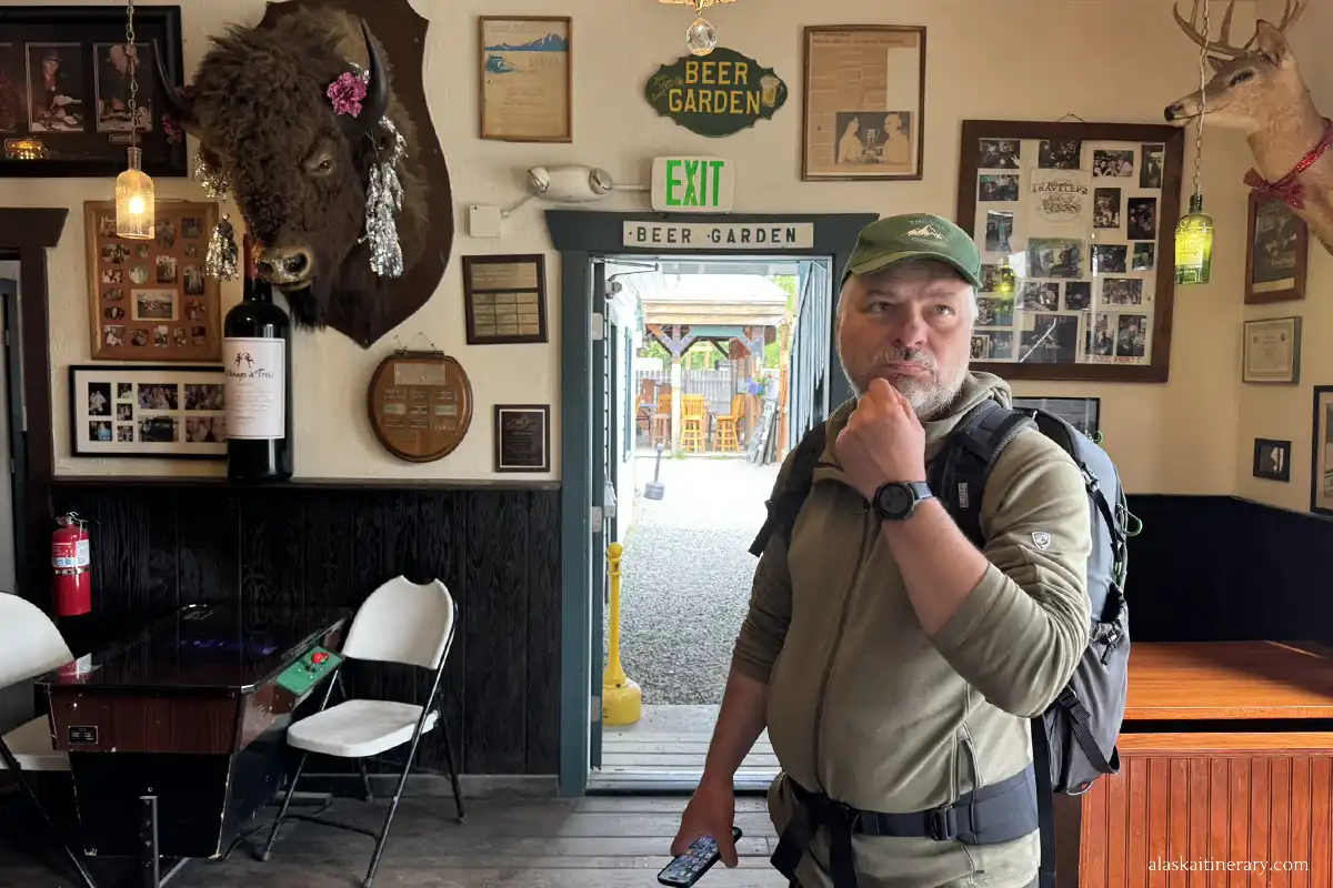 Chris inside the historic Fairview Inn.