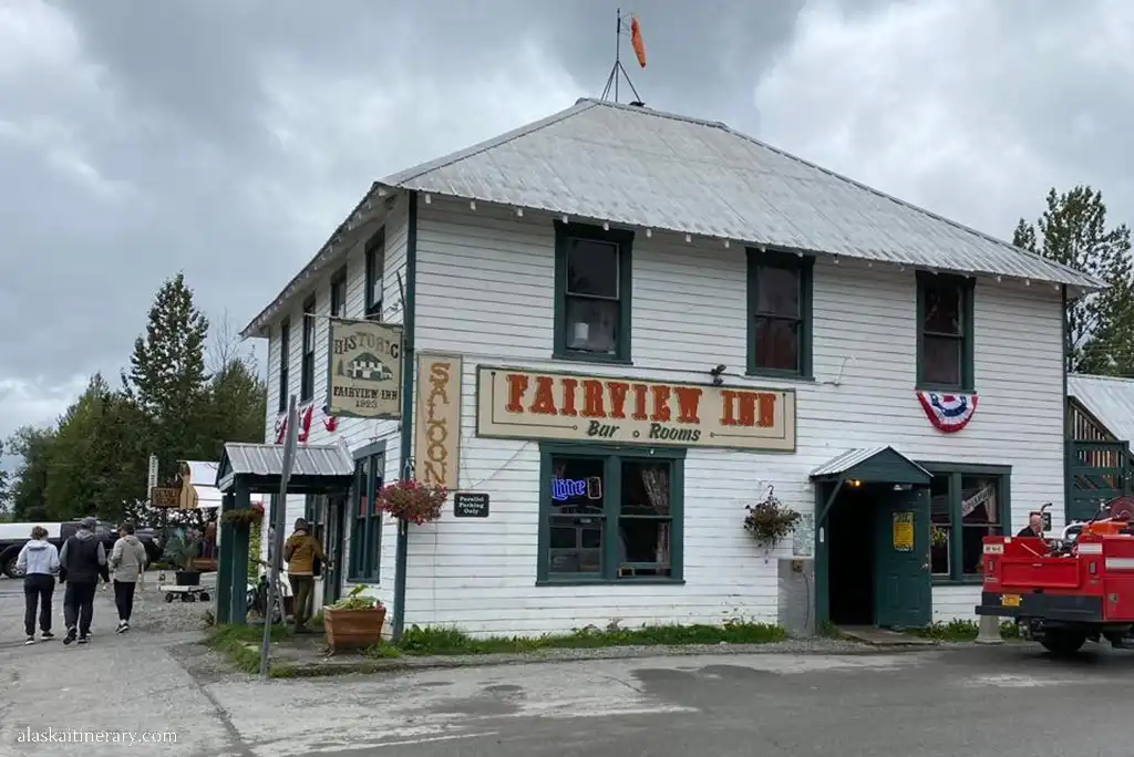 Historic building of Fairview Inn in Talkeetna.