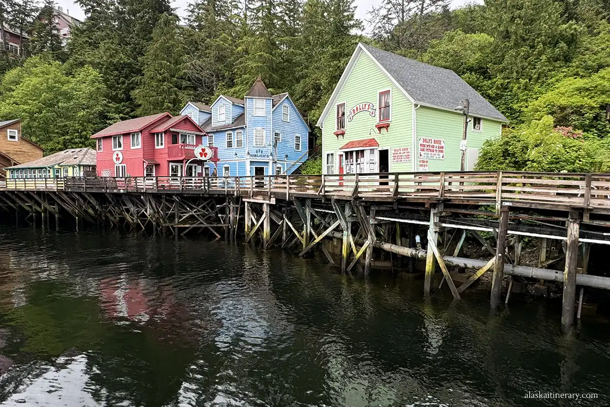 Wooden and colorful Creek Street.