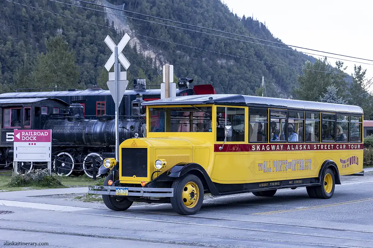 Skagway Alaska Street Car Tour.
