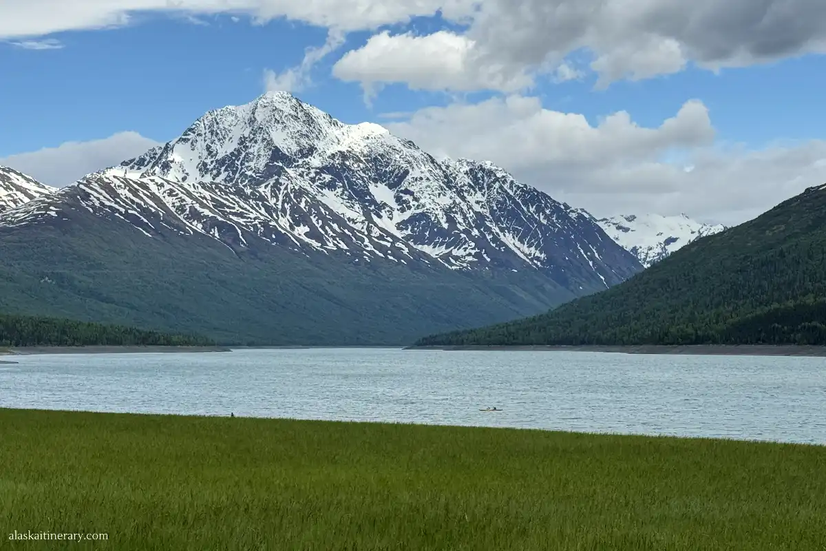 Stunning mountains and lake view.