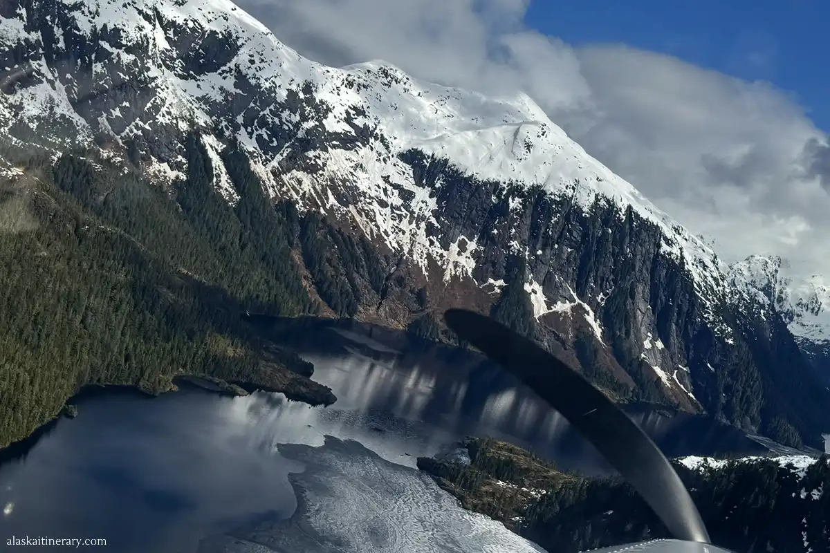 Scenic flightseeing over Misty Fjords.