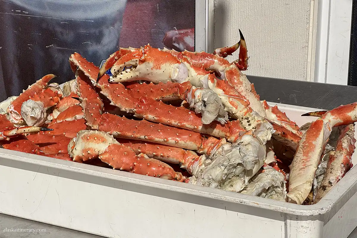 Crabs legs in Juneau.
