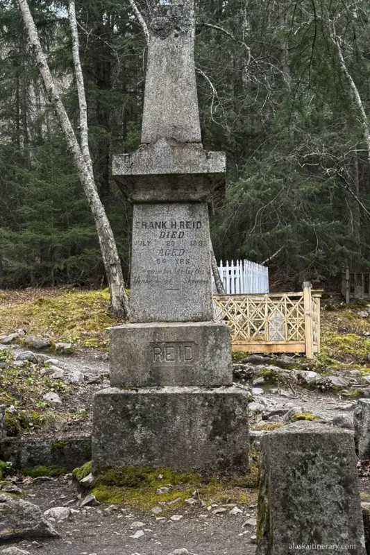 Frank Reid grave at Skagway's Gold Rush Cementery.