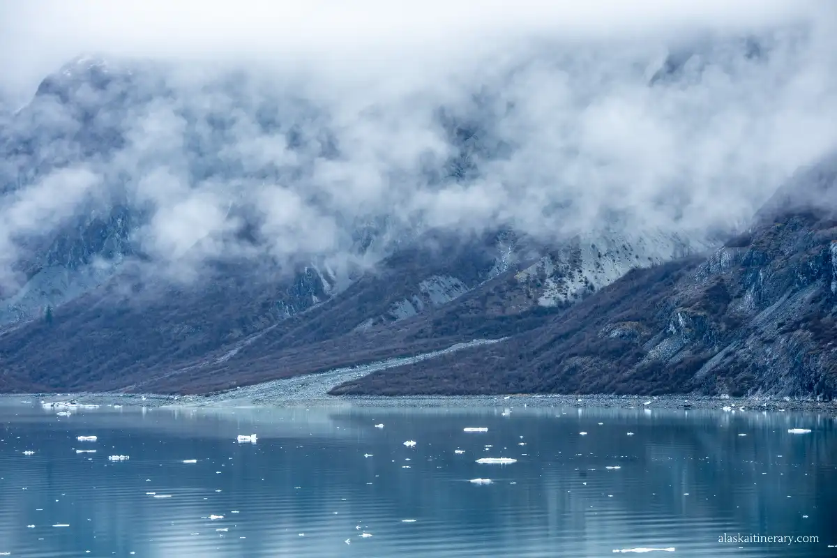 Foggy day in Glacier Bay.