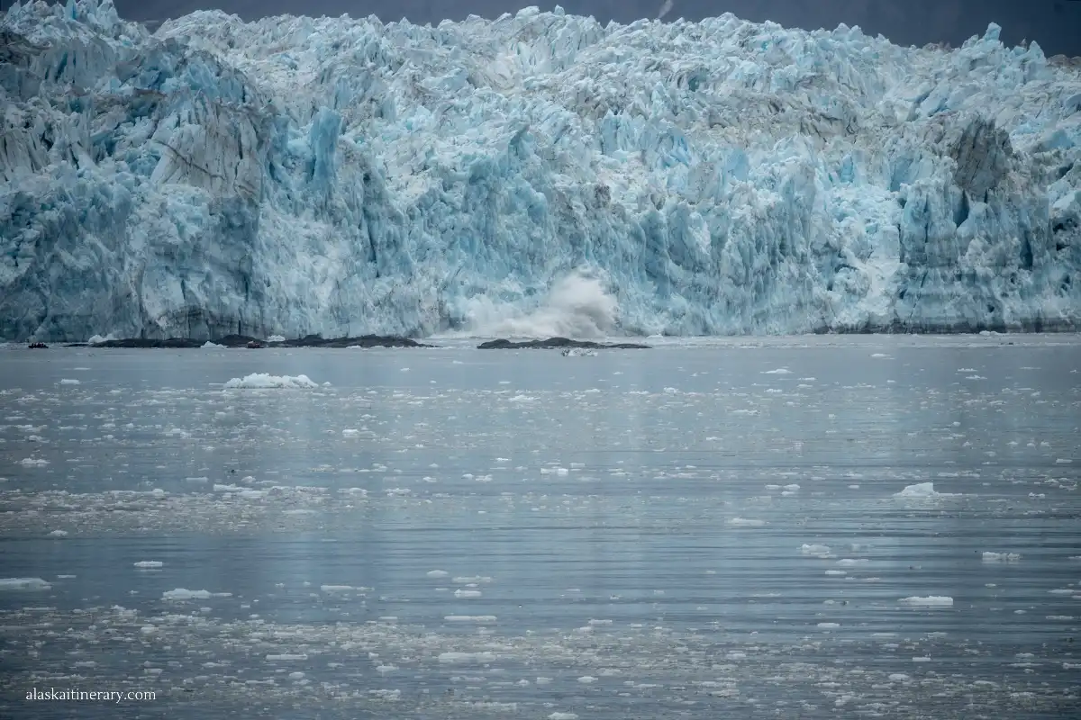 Calving Hubbard Glacier.