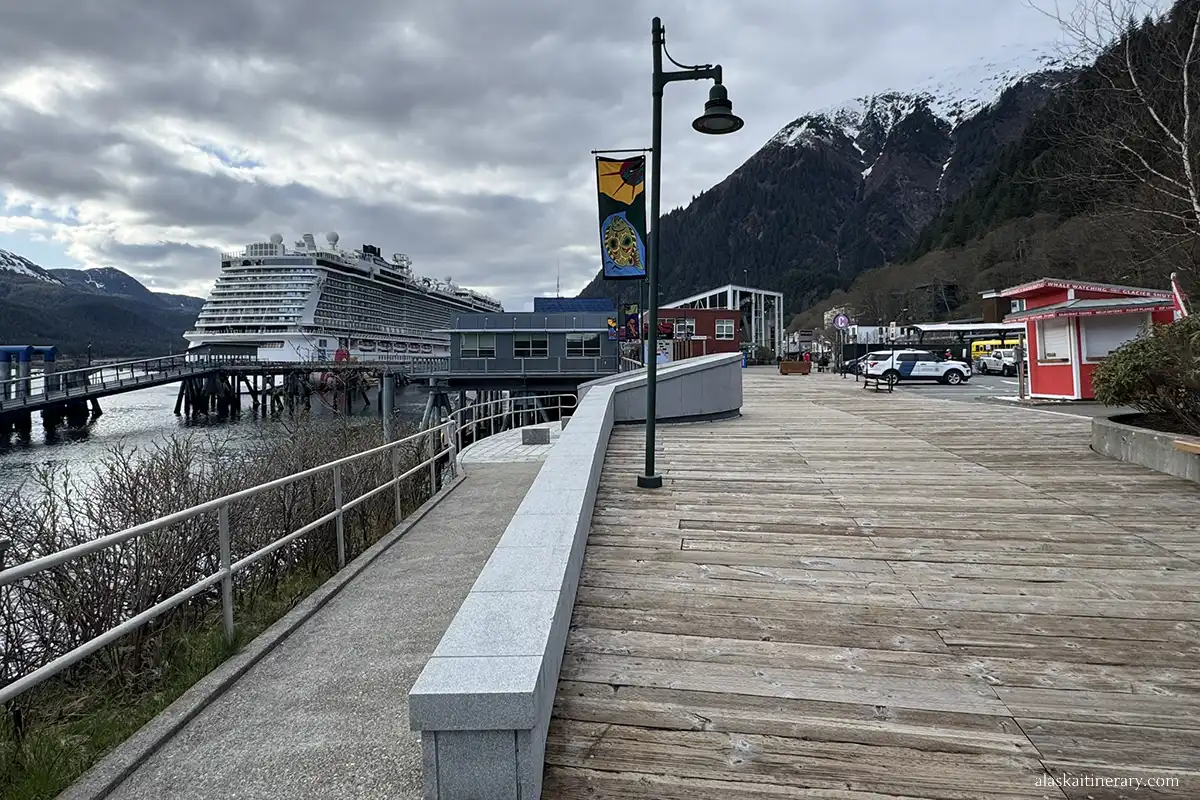 Flat sidewalks, and surfaces in downtown Juneau.