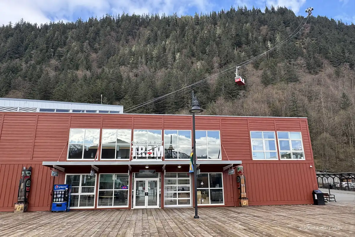 Entrance to the Goldbelt Tram in Juneau.