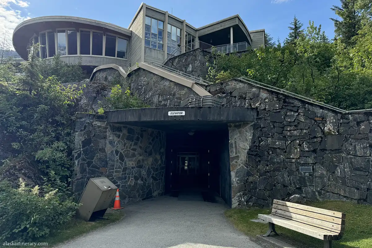 Elavator and accessible Mendenhall Glacier Visitor Center.