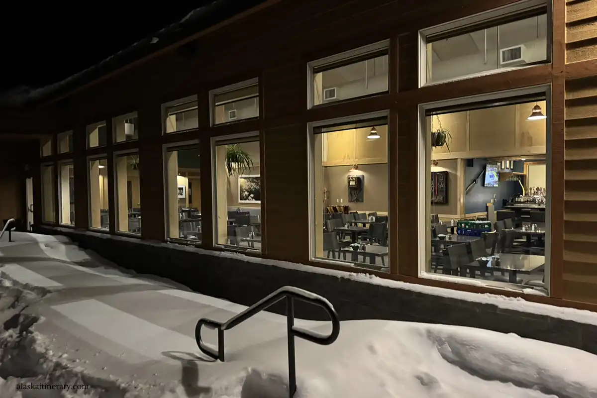 Restaurant in Talkeetna Alaskan Lodge.