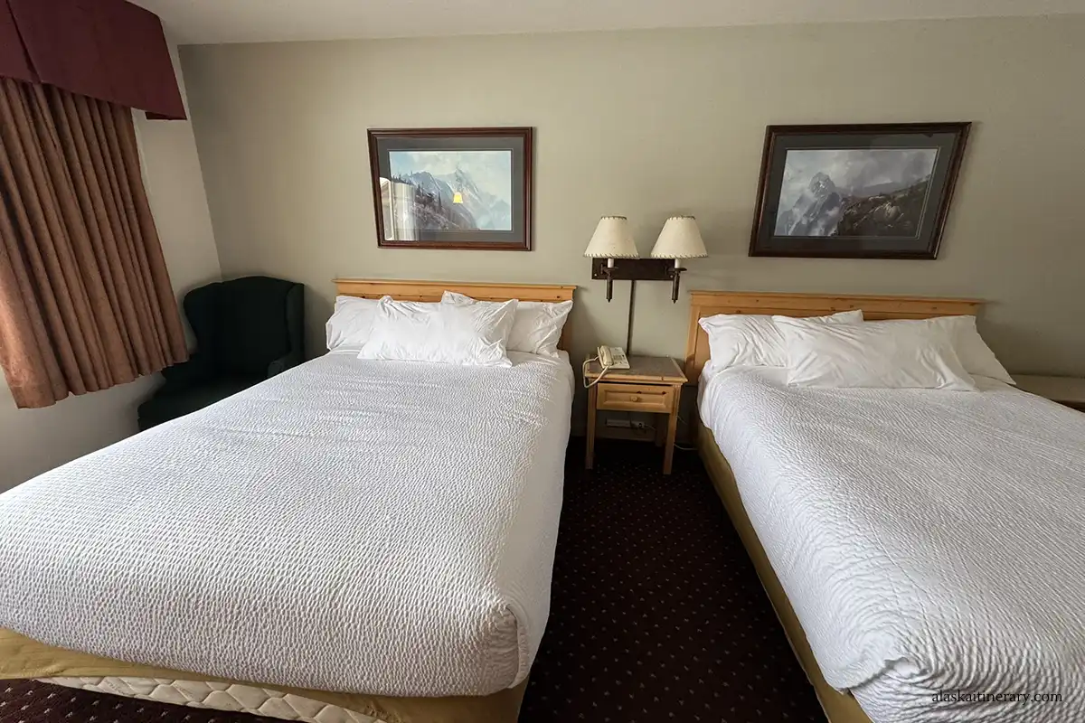 Standard room in Talkeetna Alaskan Lodge.