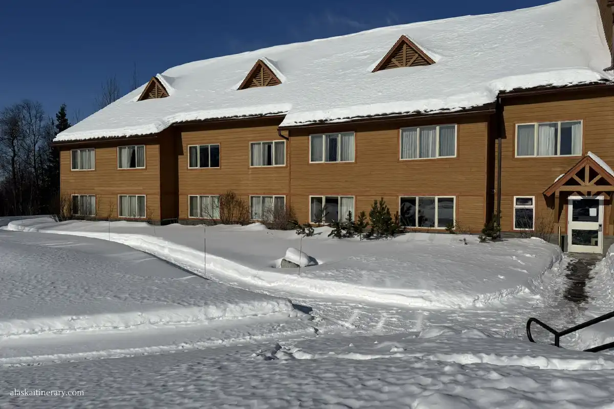 Talkeetna Alaskan Lodge in winter.